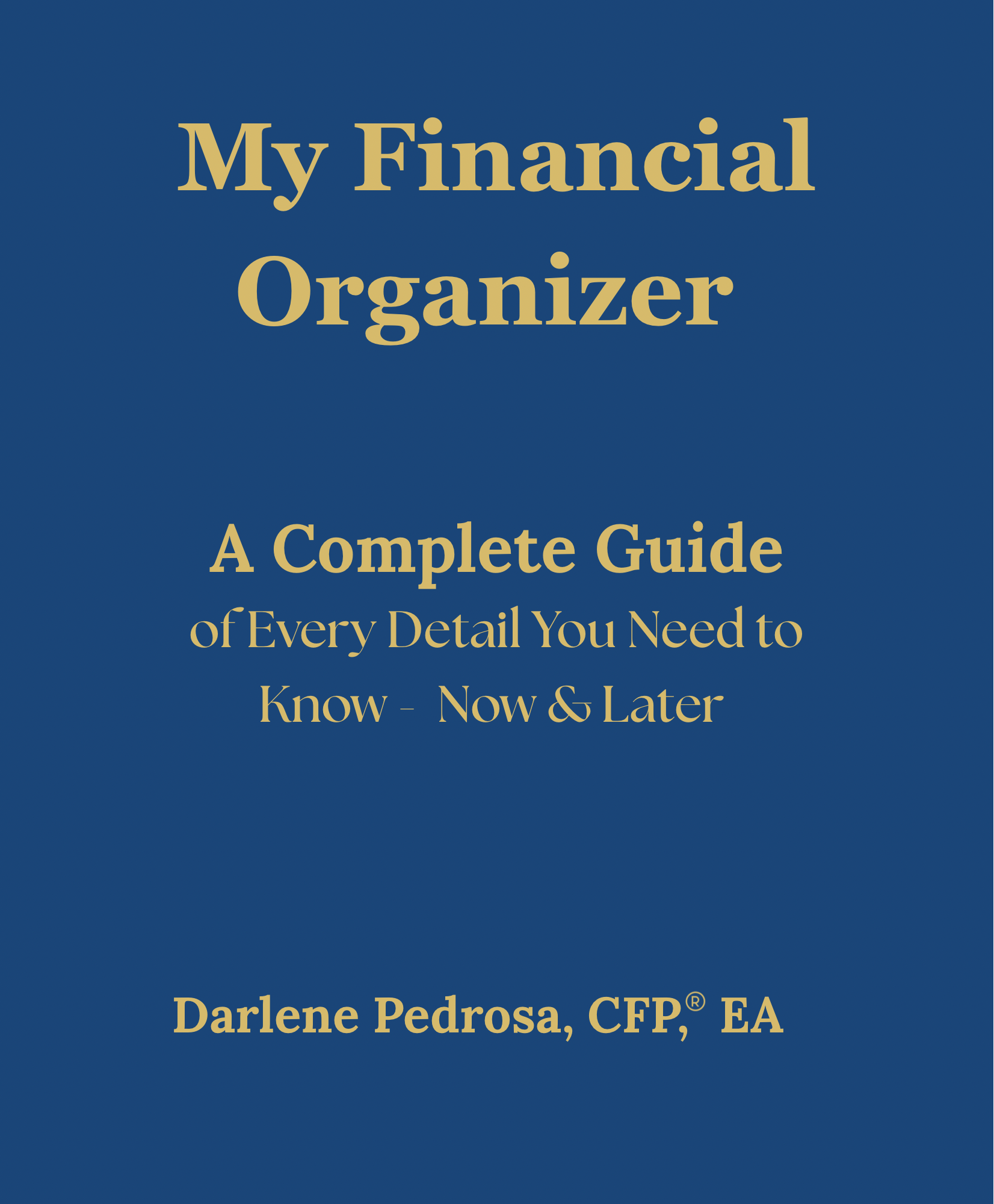 My Financial Organizer Book Cover